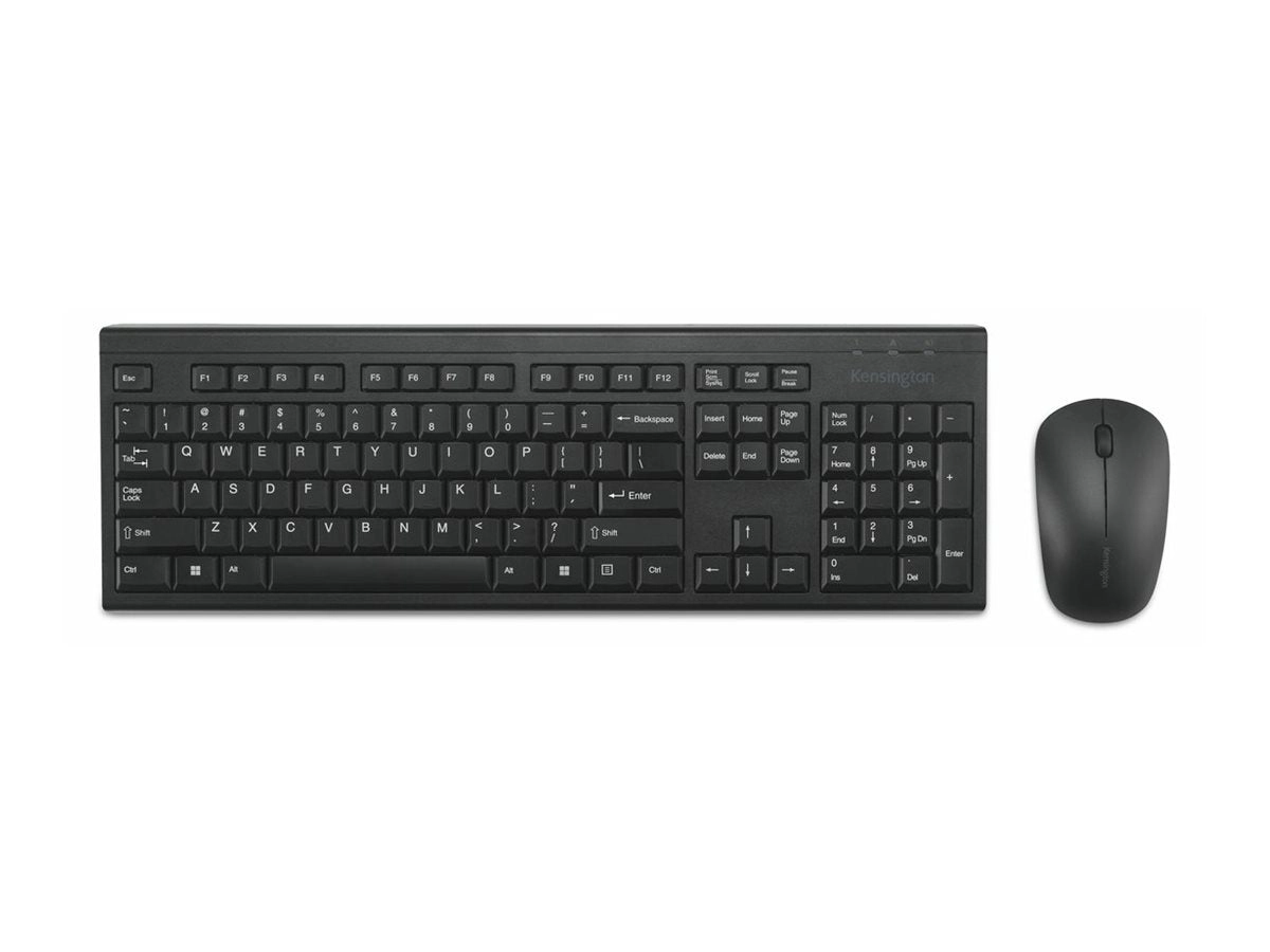 Kensington KM150 EQ - Keyboard and mouse set - 100% - full size - wireless - 2.4 GHz - FSC cardboard K75562NA