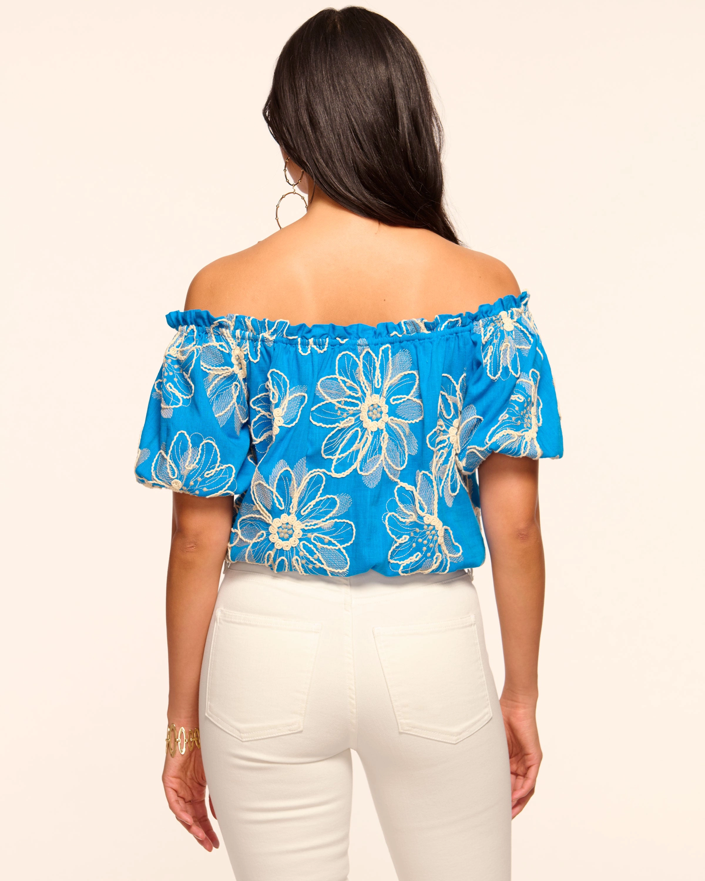Lana Embroidered Off-The-Shoulder Top