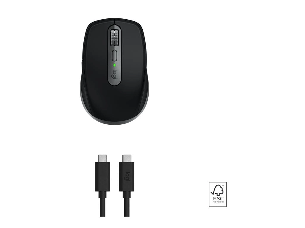 Logitech Master Series MX Anywhere 3S for Mac - Mouse - optical - 6 buttons - wireless - Bluetooth - space gray 910-006945