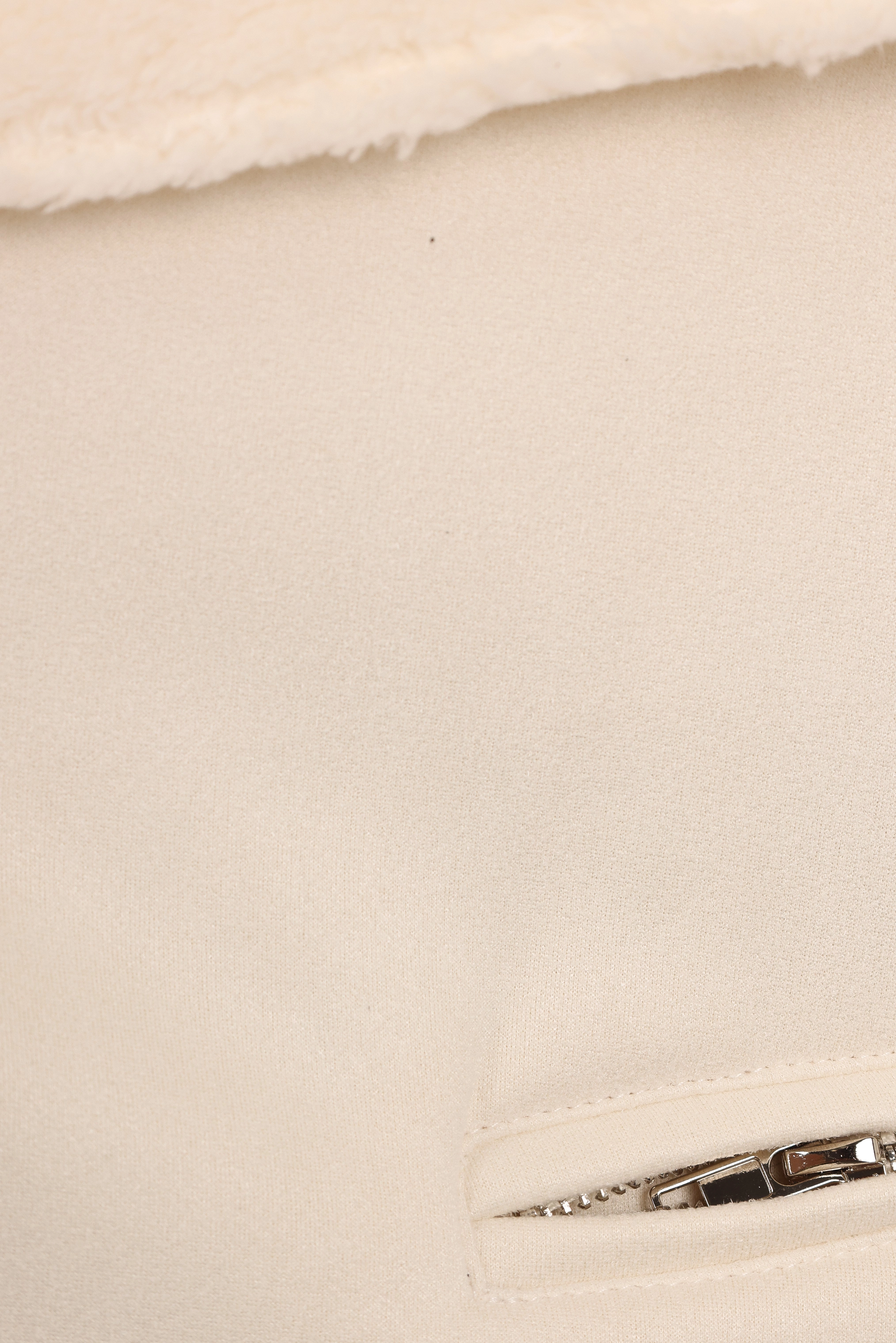 Lopez Faux Sherling Jacket - Cream