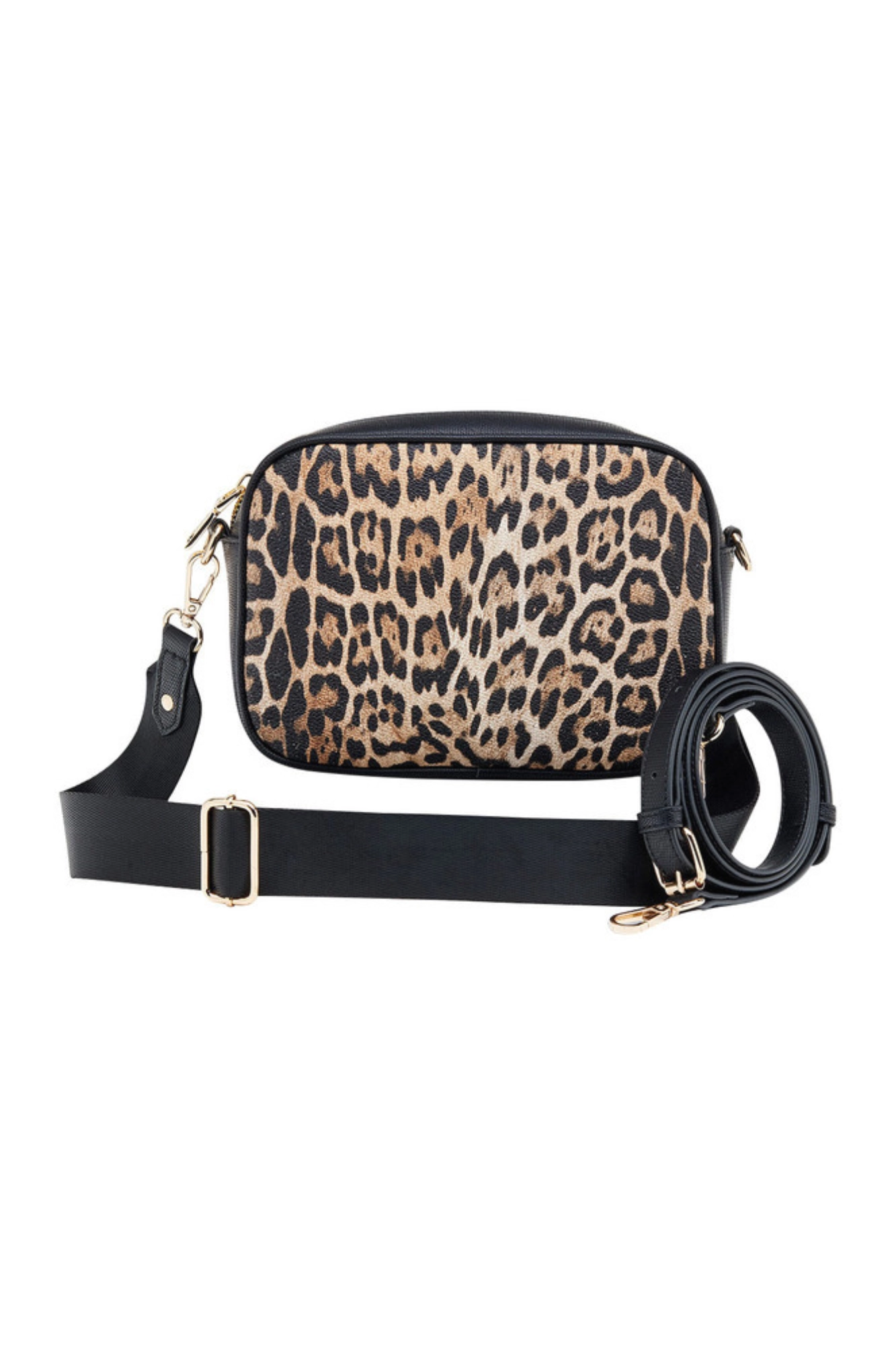 Louenhide Ginger Leopard Crossbody Bag Black