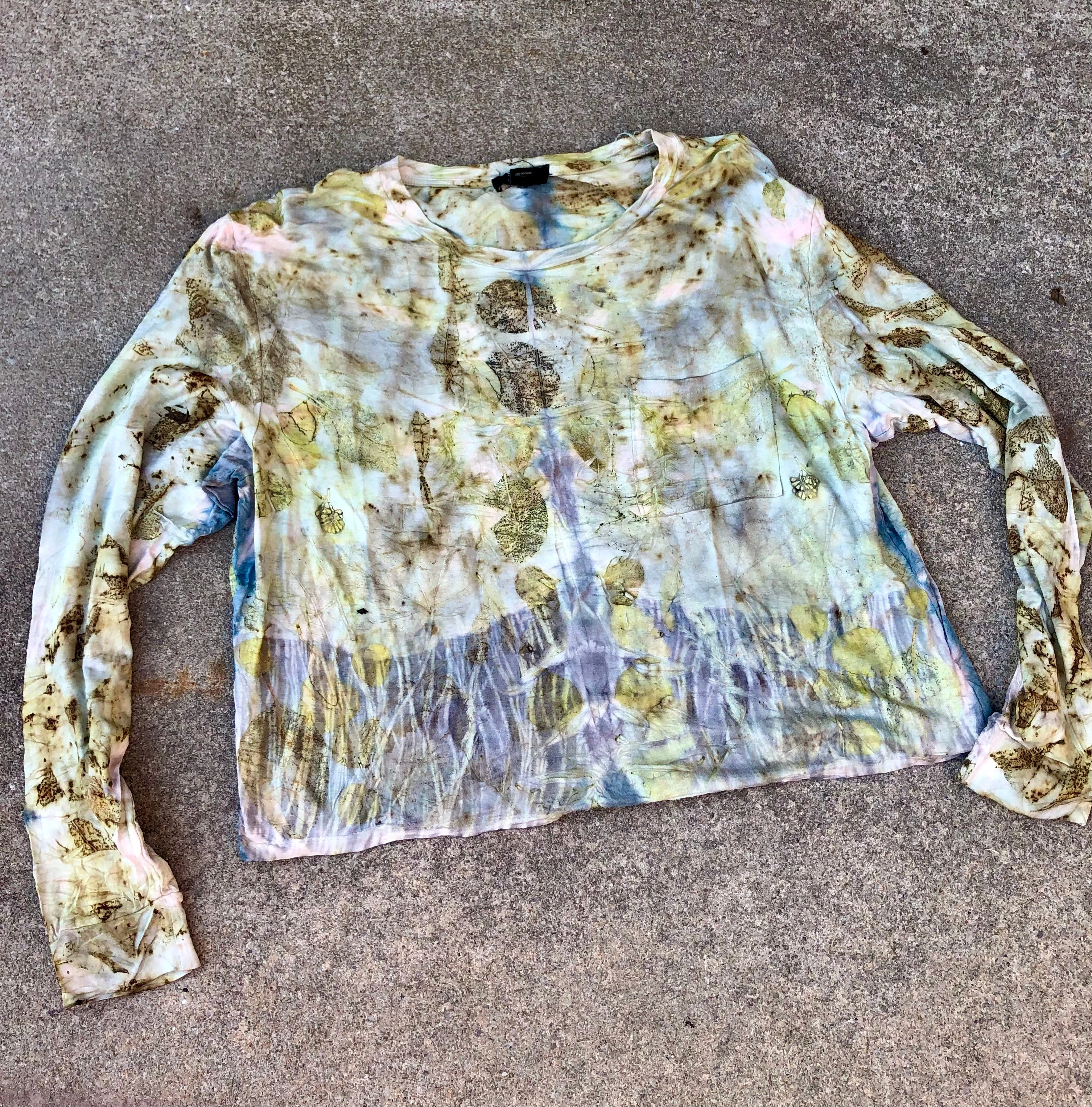 Naturally dyed viscose jersey Long sleeve  shirt