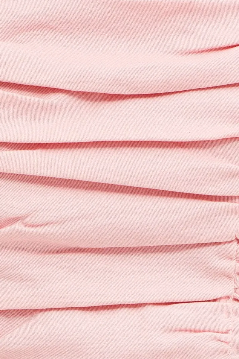Pink Crop Top Short Sleeve