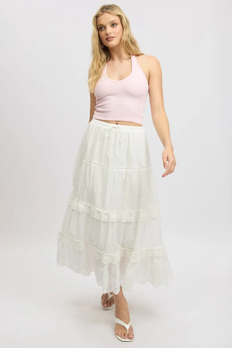 Pink Halter Top Sleeveless Rib