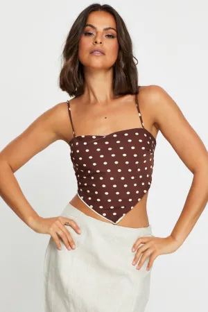 Polka Dot Scarf Top