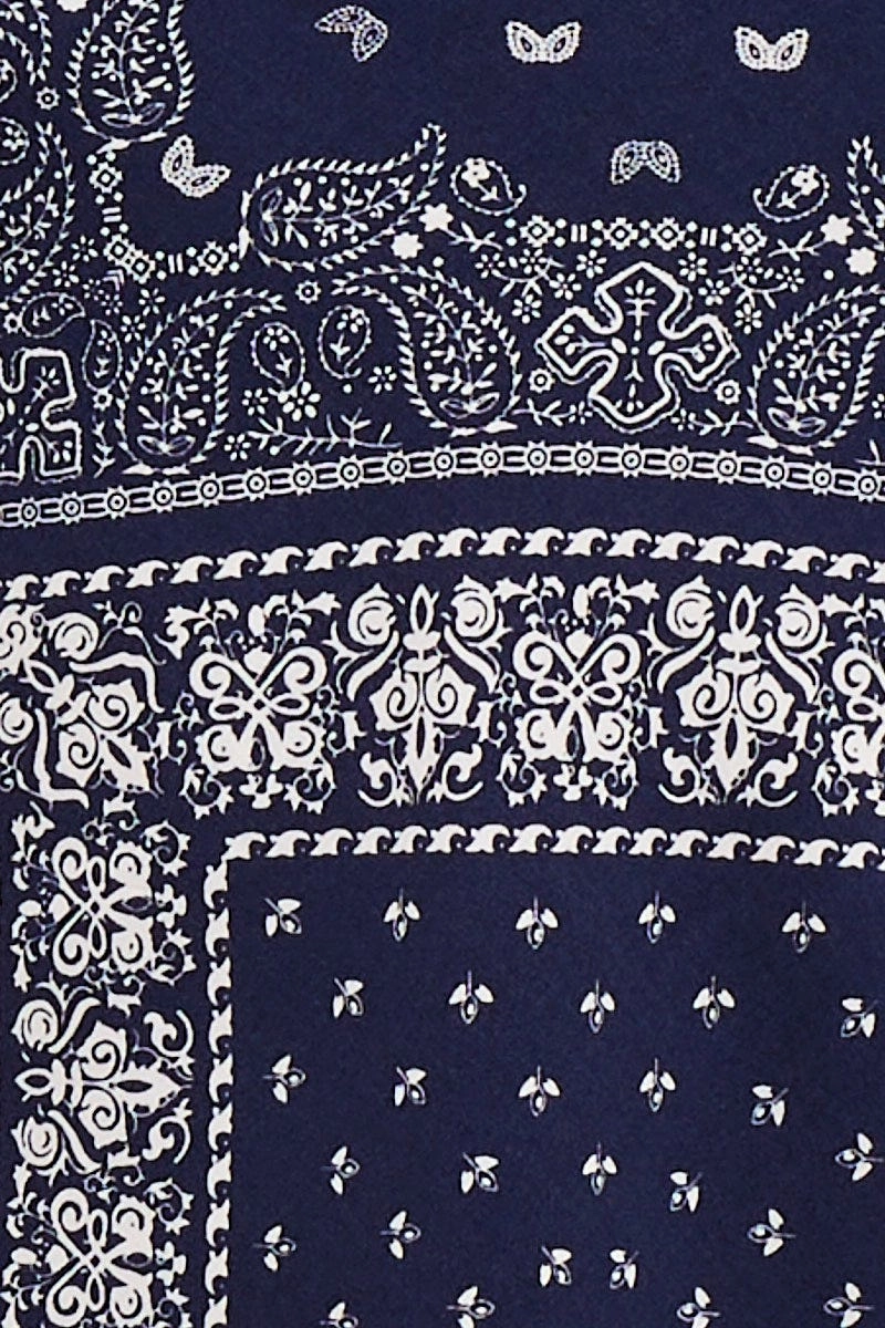 Print Scarf Top Sleeveless Tie Back