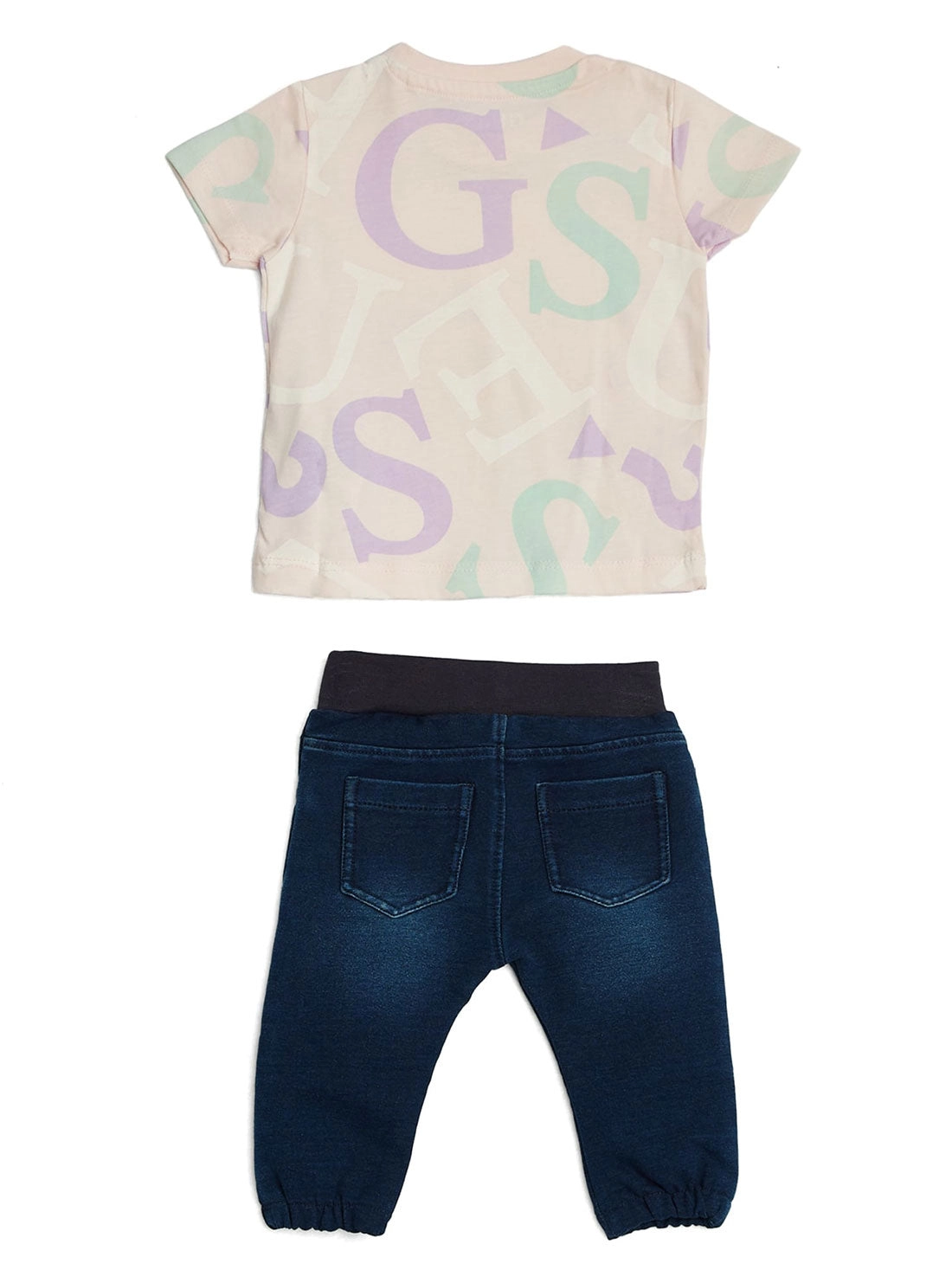 Purple Allover G Logo T-Shirt And Pants 2-Piece Set (0-12m)