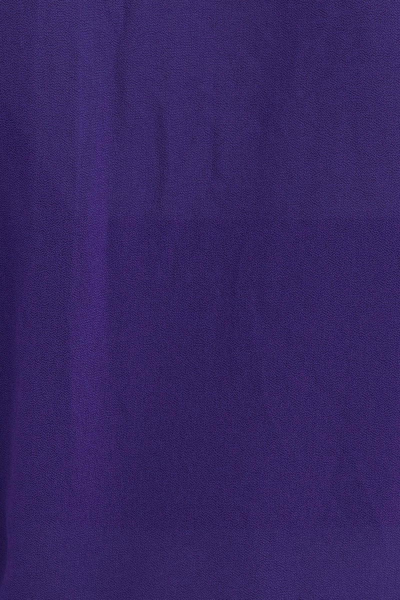 Purple Bolero Long Sleeve V Neck Ruffle Details Chiffon