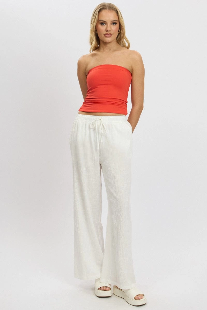 Red Supersoft Bandeau Top