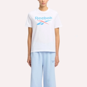 Reebok Identity Big Logo Tee White/Coral/Blue