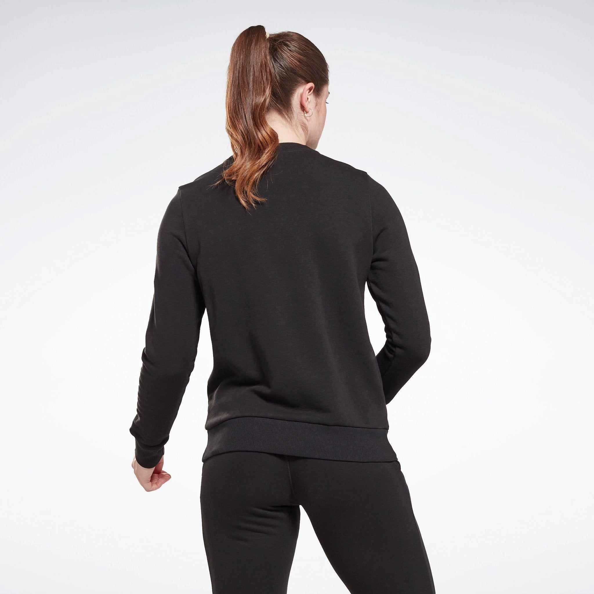 Reebok Identity Small Logo French Terry Crew Sweatshirt Black