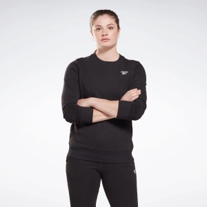 Reebok Identity Small Logo French Terry Crew Sweatshirt Black