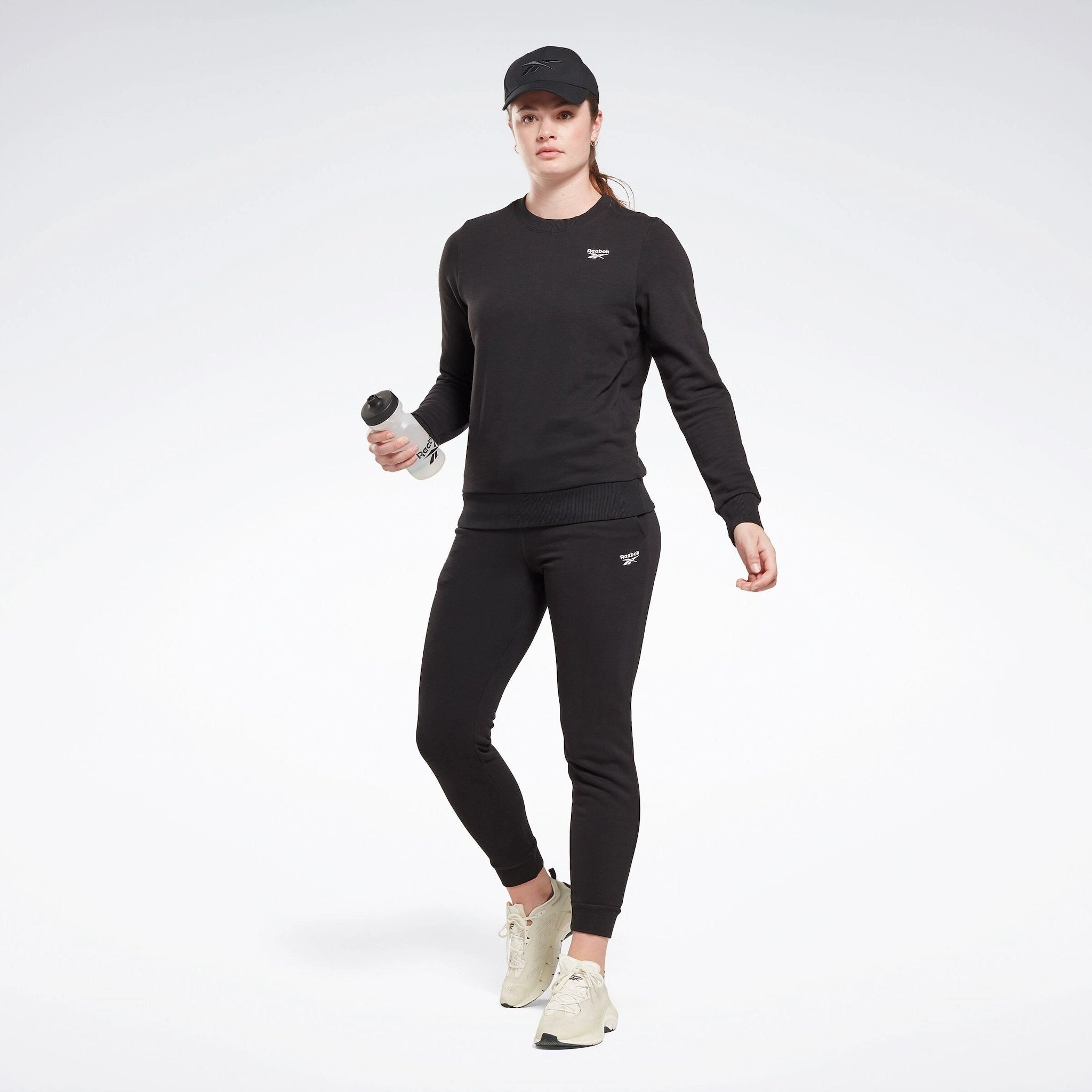 Reebok Identity Small Logo French Terry Crew Sweatshirt Black