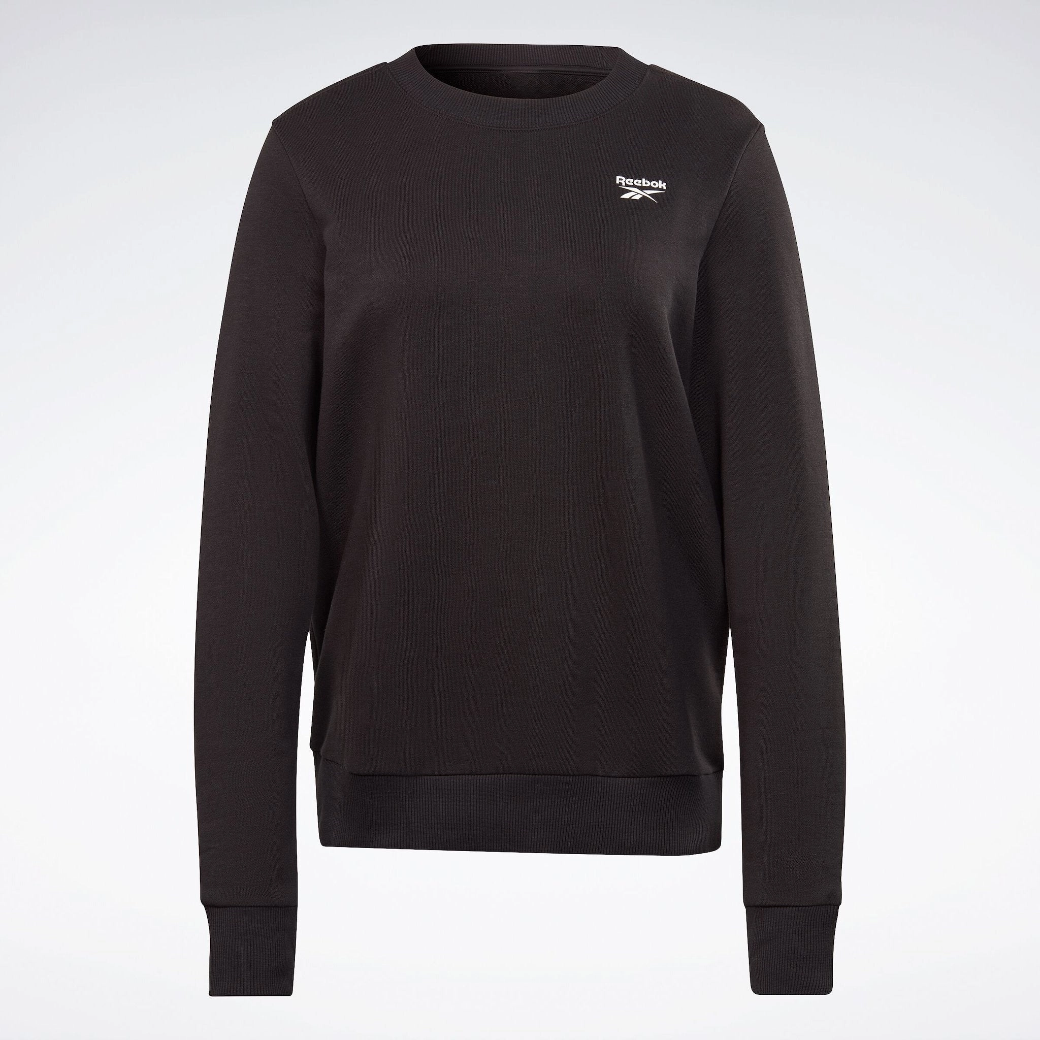 Reebok Identity Small Logo French Terry Crew Sweatshirt Black