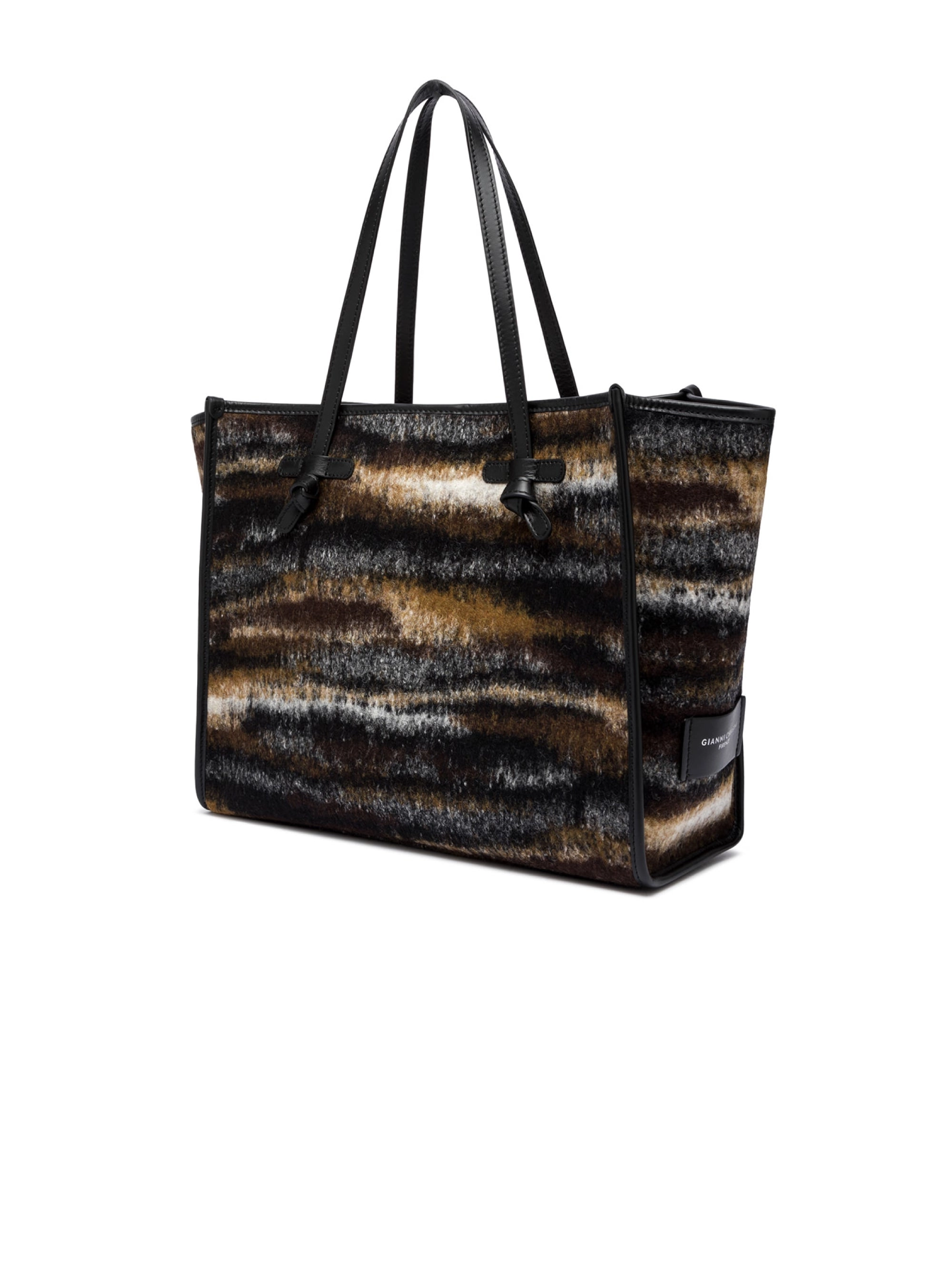 Shoulder Bag in Brown Melange Jacquard