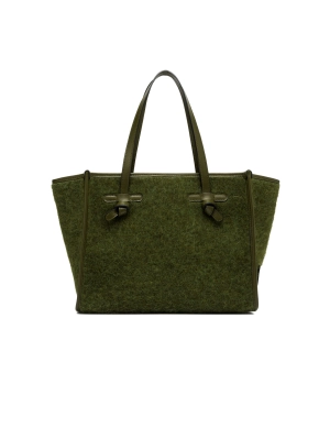 Shoulder bag in moss mohair