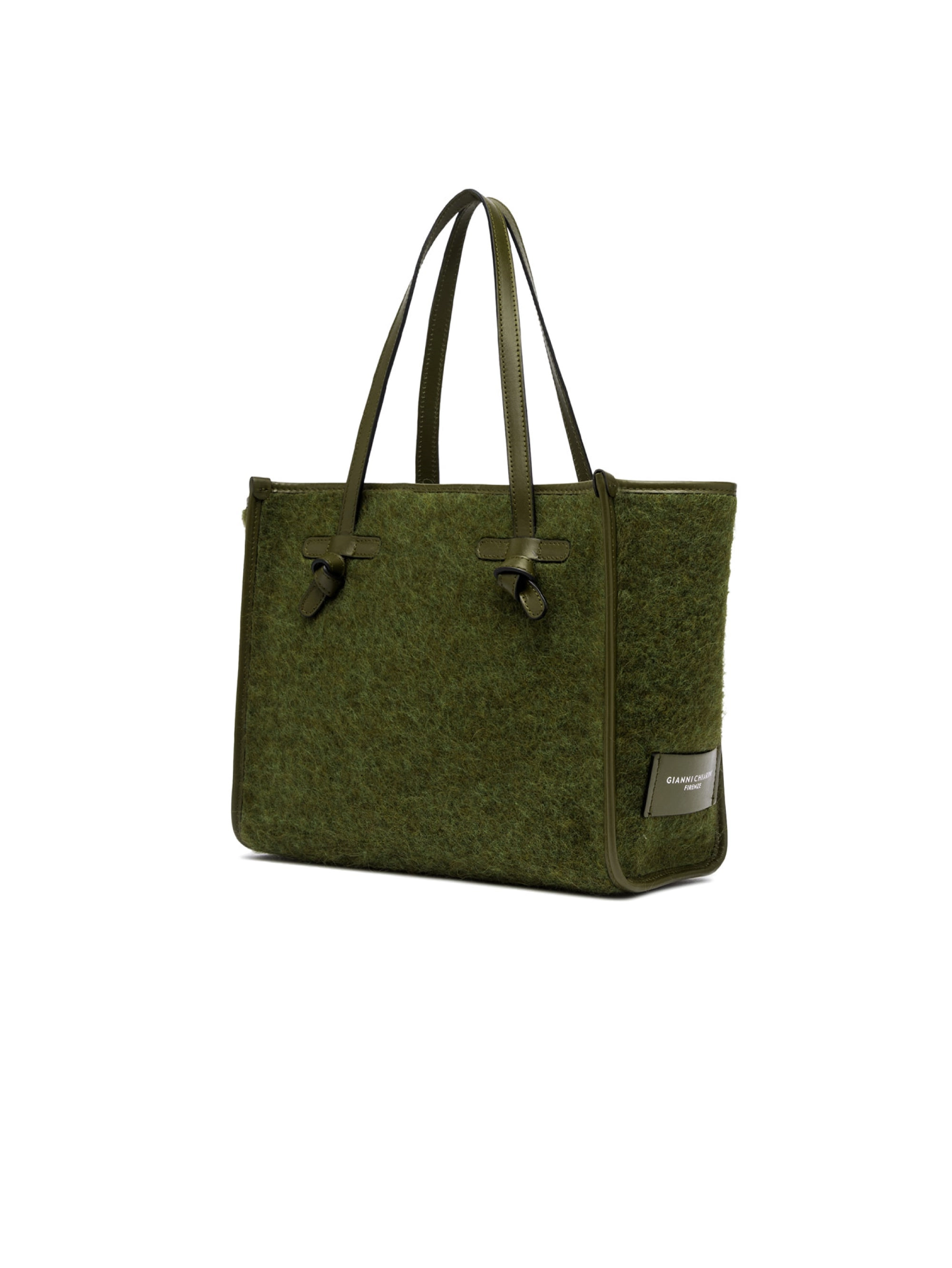 Shoulder bag in moss mohair