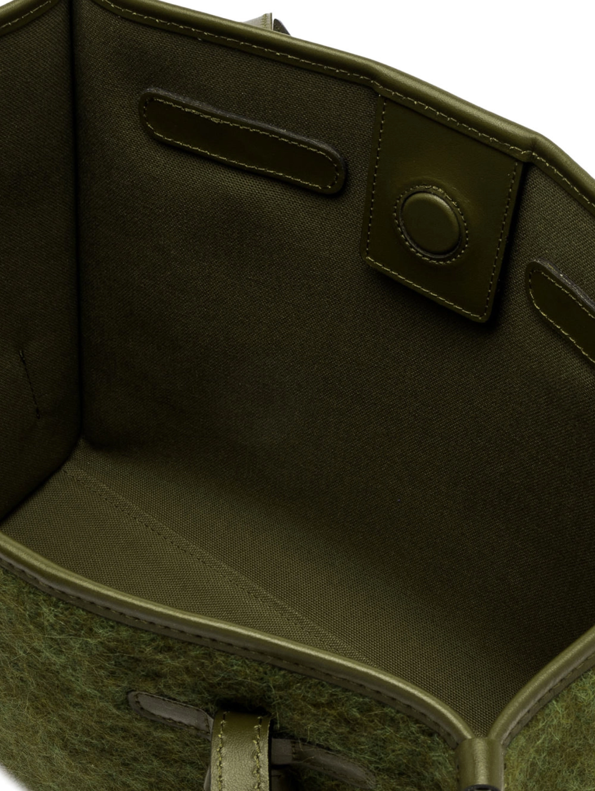 Shoulder bag in moss mohair