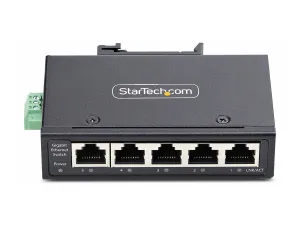 StarTech.com 5-Port Unmanaged Industrial Ethernet Switch - IP30 - TAA - Switch - unmanaged - 5 x 10/100/1000Base-T - DIN rail I51G-ETHERNET-SWITCH
