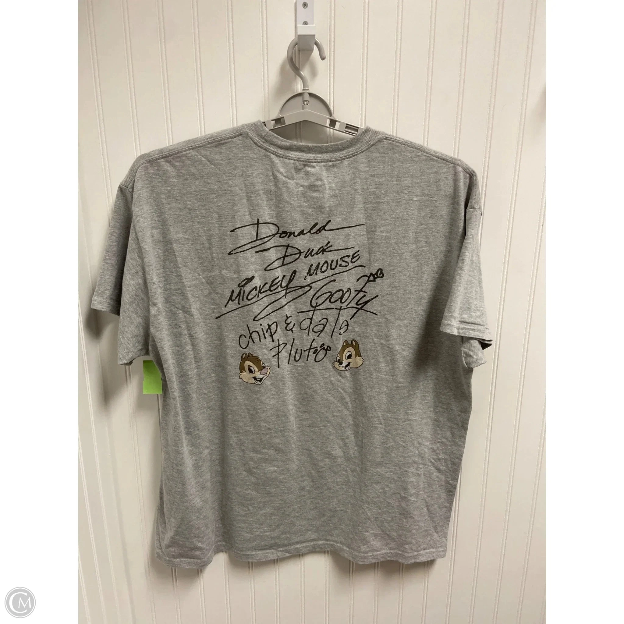 Top Short Sleeve By Disney Store In Grey, Size: 2x