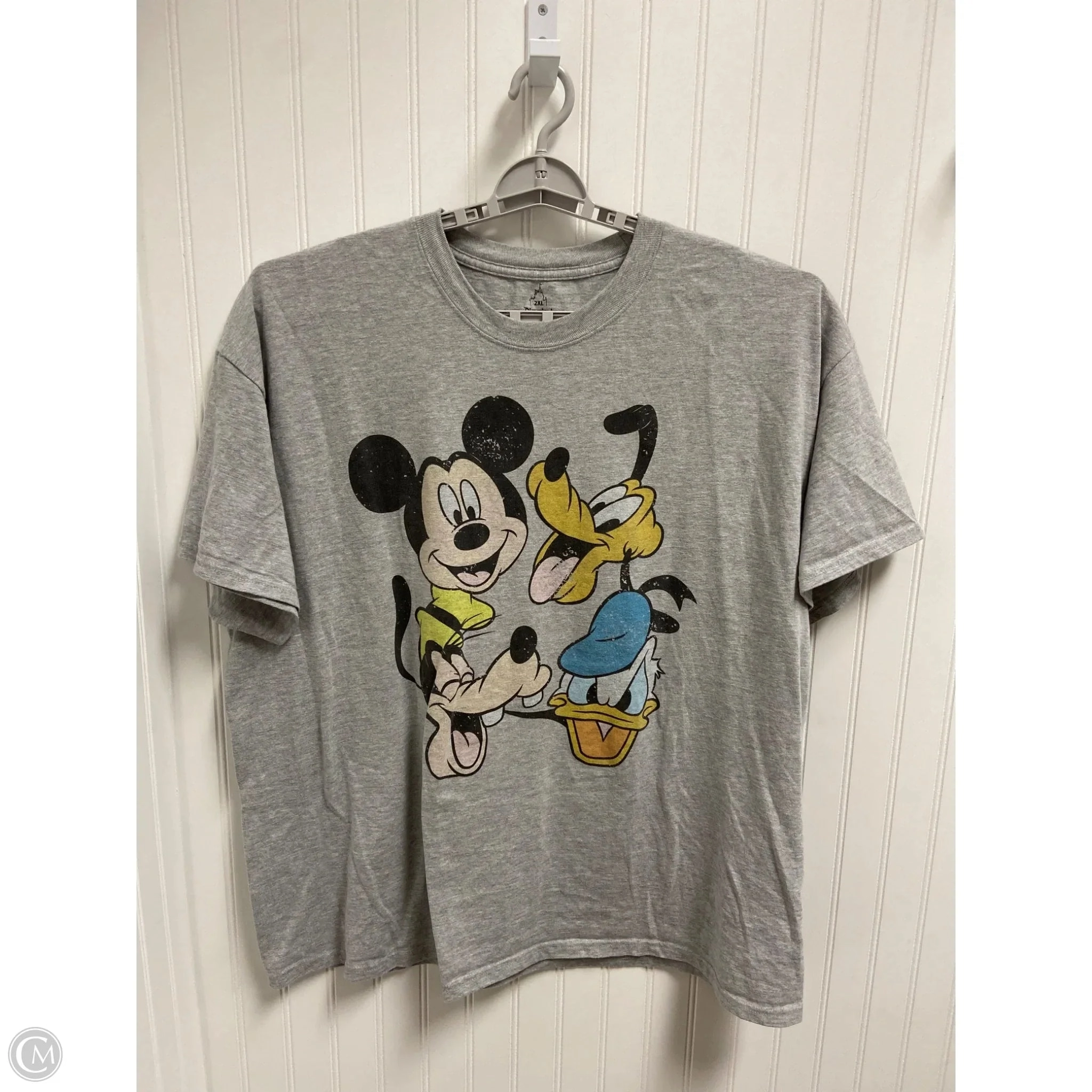 Top Short Sleeve By Disney Store In Grey, Size: 2x