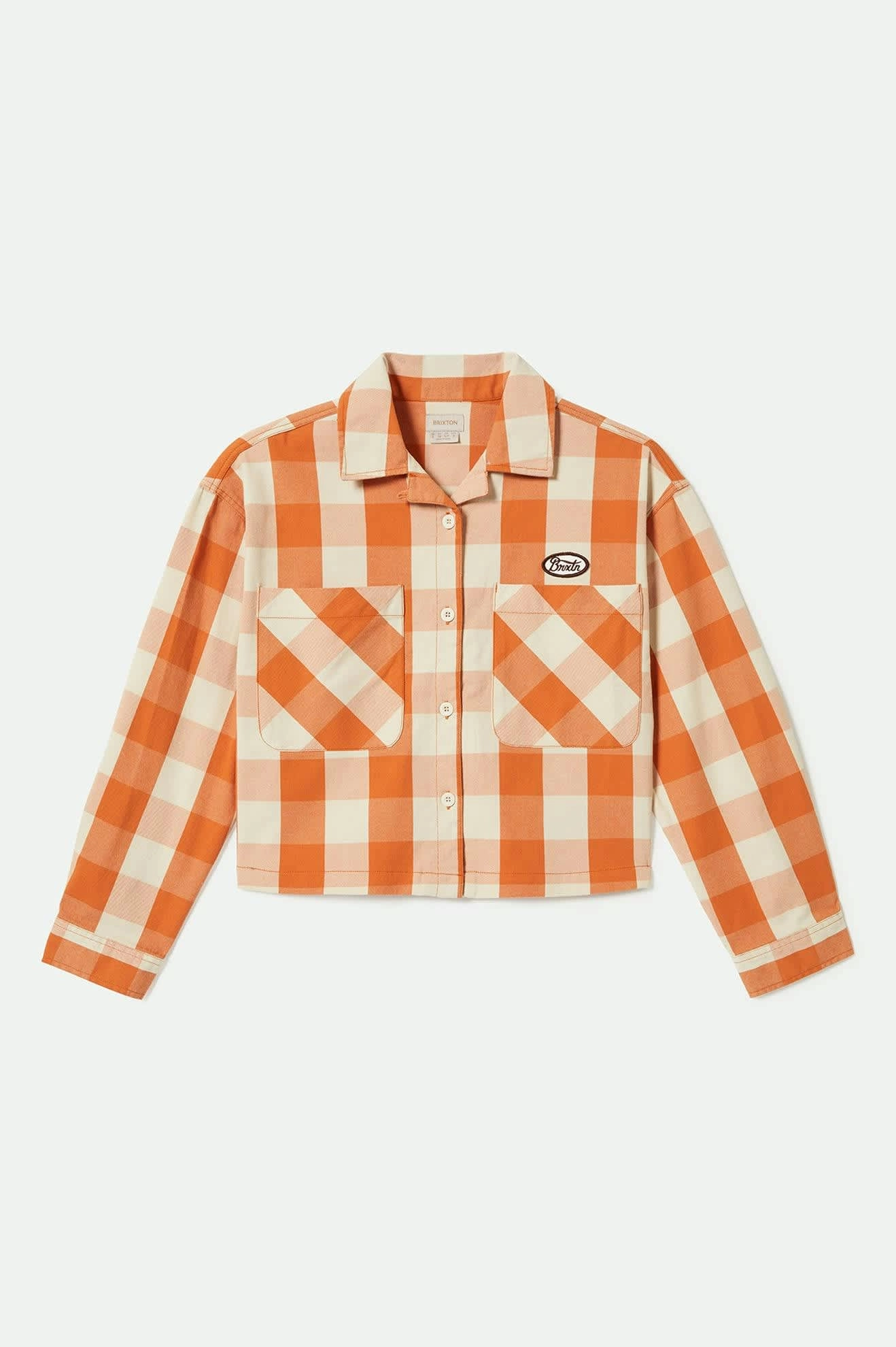 Utopia L/S Overshirt - Tangerine Gingham