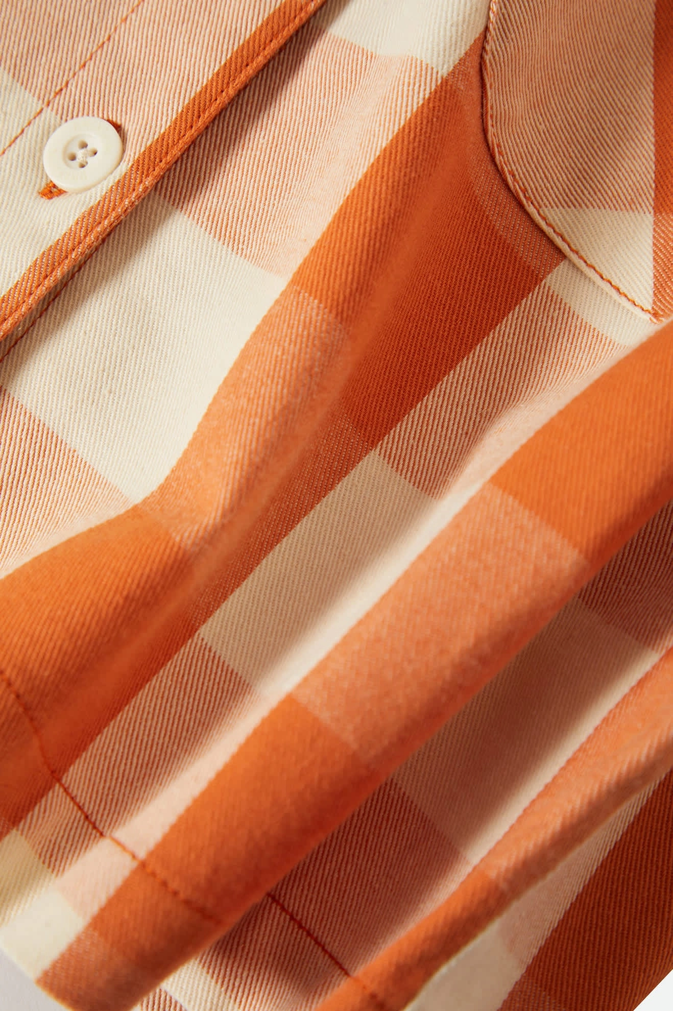 Utopia L/S Overshirt - Tangerine Gingham
