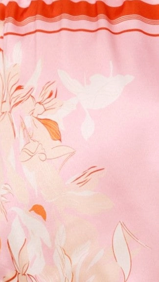 Vallerie Button Up Shirt - Pink/White Print