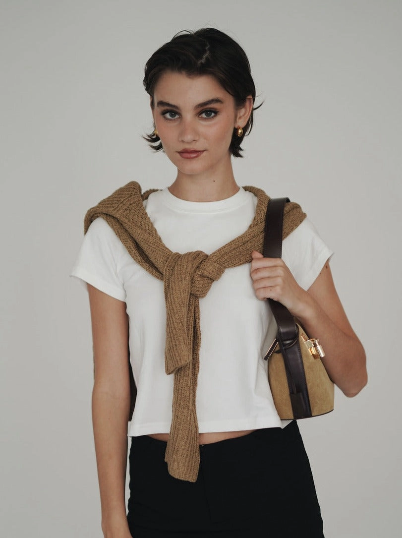 White Cropped T-Shirt