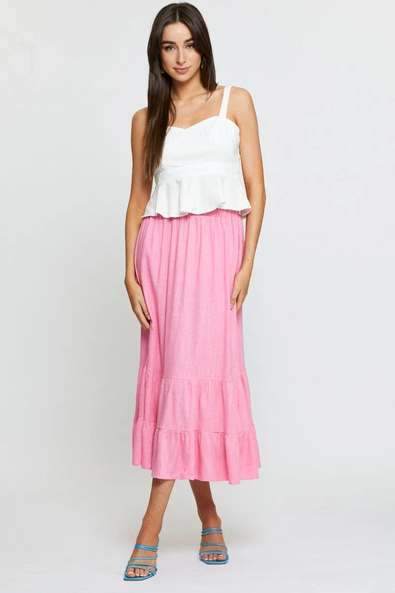 White Peplum Top Sleeveless