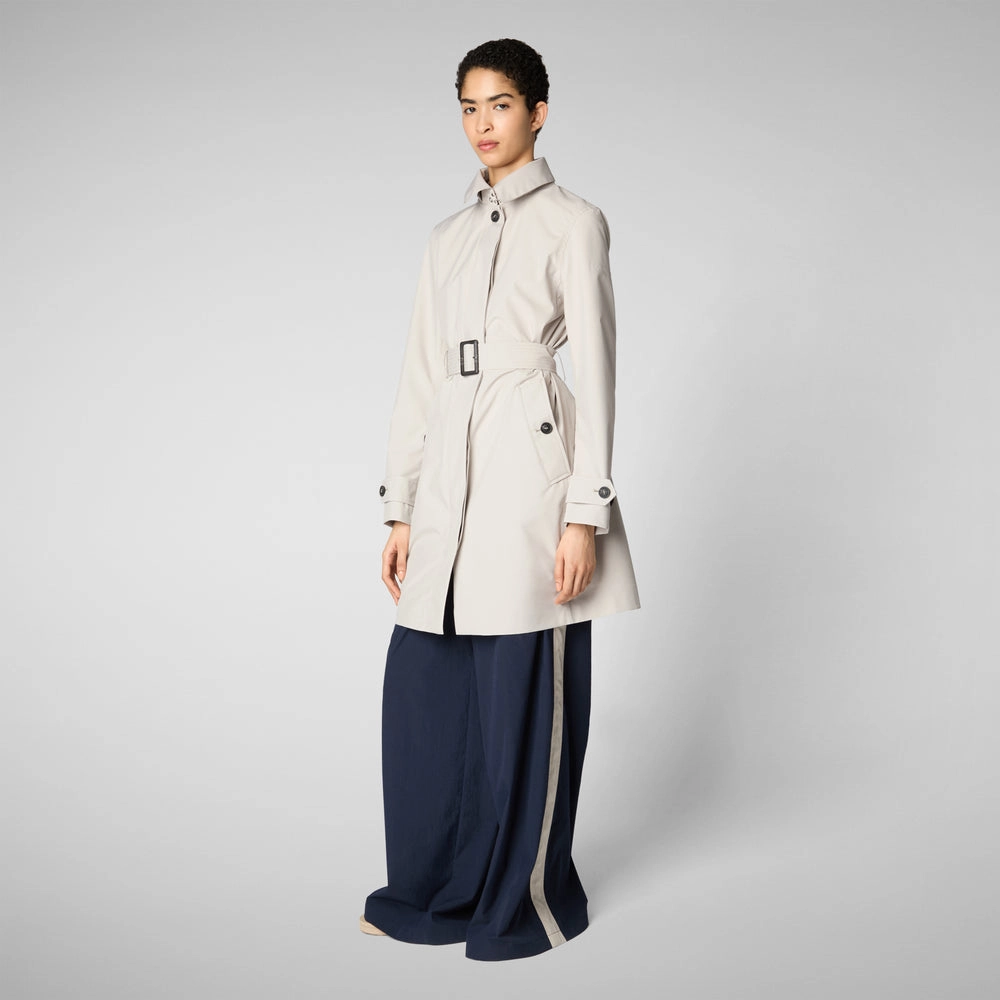 Woman's coat jackie in rainy beige
