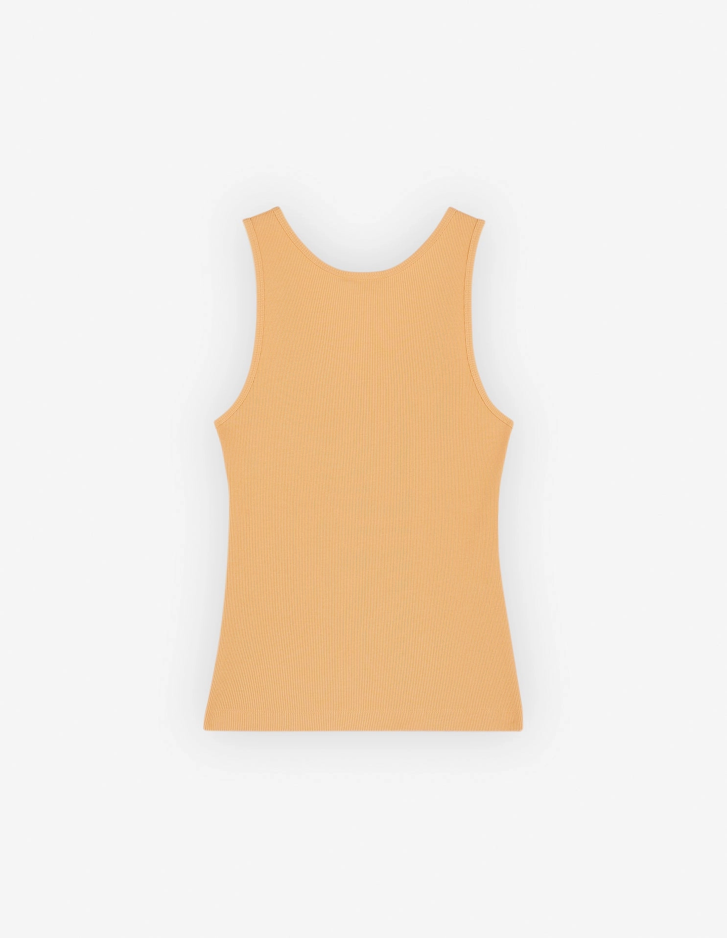 Women's Baby Fox Patch Ribbed Tank Top Sunset Orange