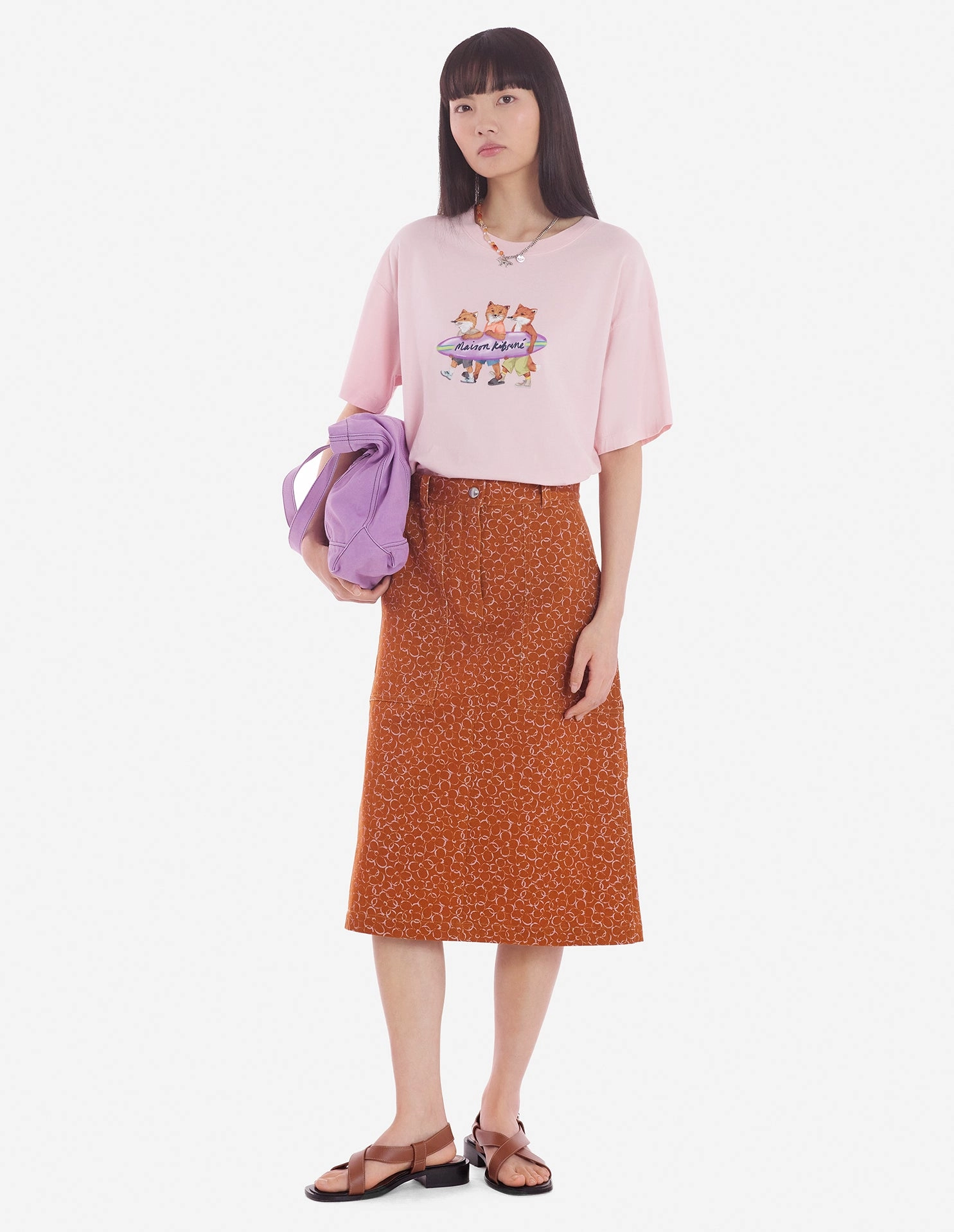 Women's Surfing Foxes Relaxed Tee-shirt Milkshake