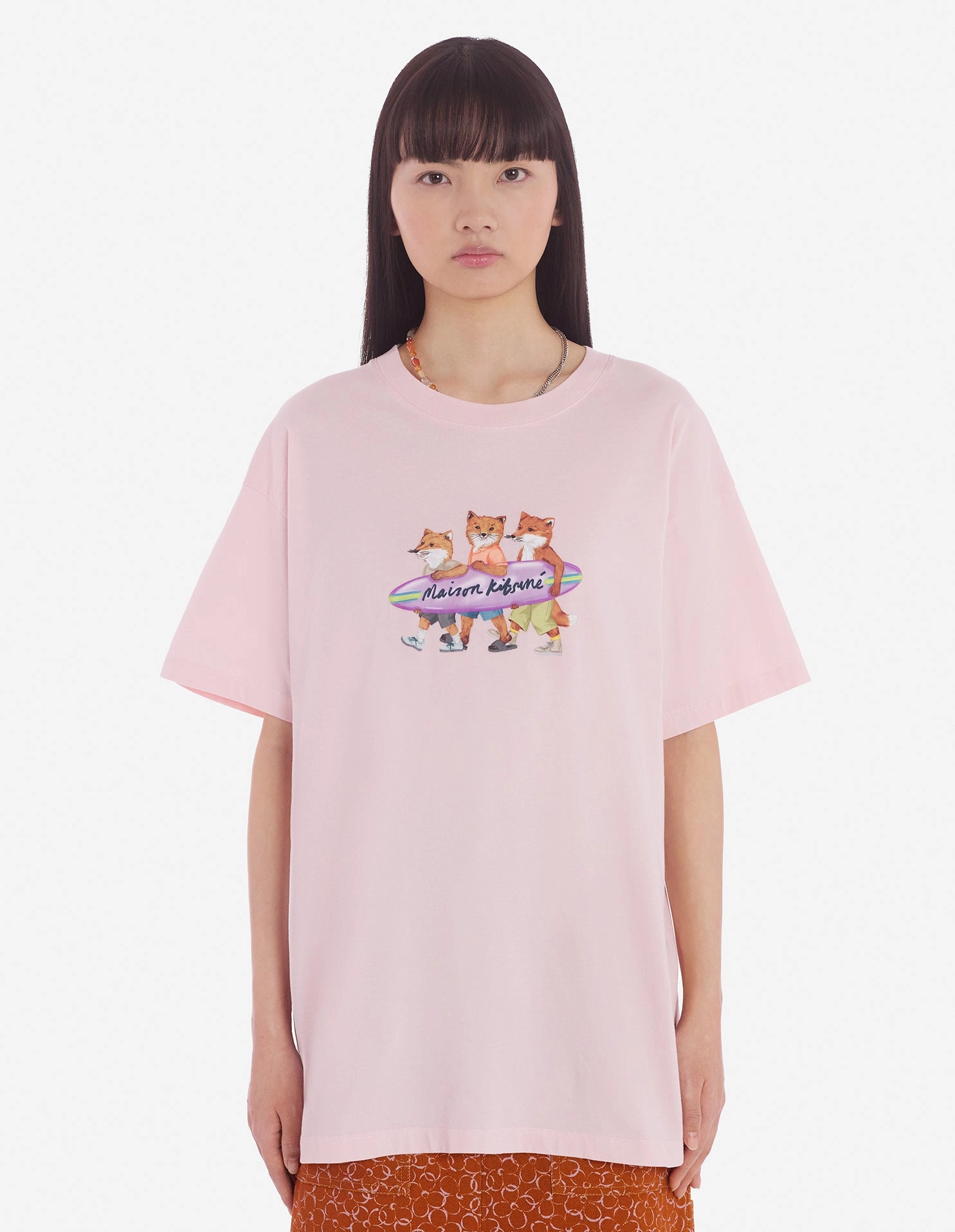 Women's Surfing Foxes Relaxed Tee-shirt Milkshake