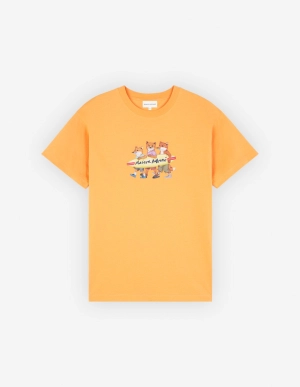 Women's Surfing Foxes Relaxed Tee-shirt Sunset Orange