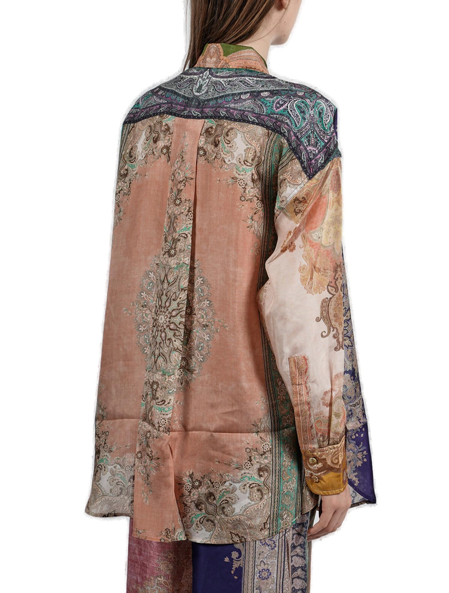 Zimmermann Anneke Relaxed Patch Paisley Print Shirt
