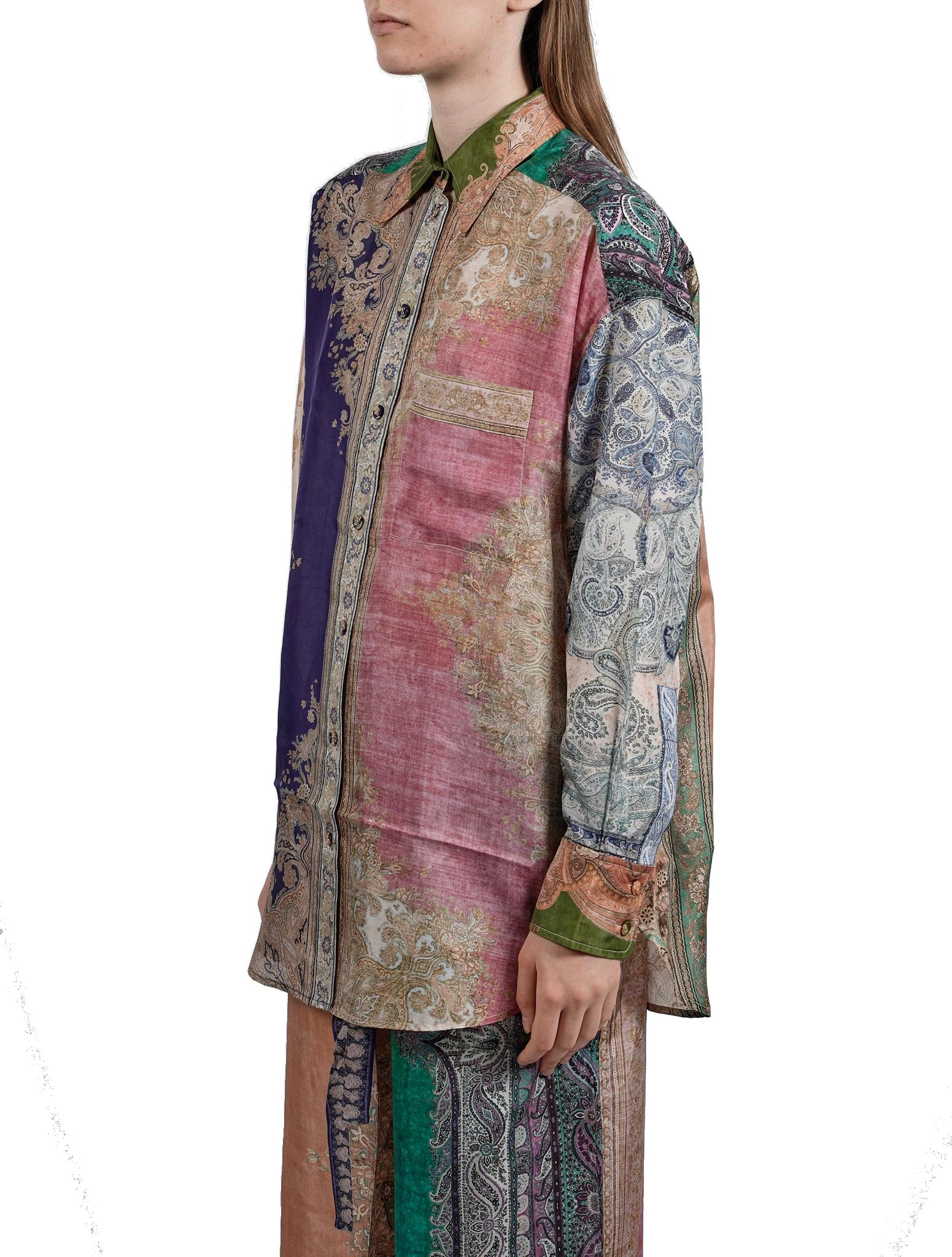 Zimmermann Anneke Relaxed Patch Paisley Print Shirt
